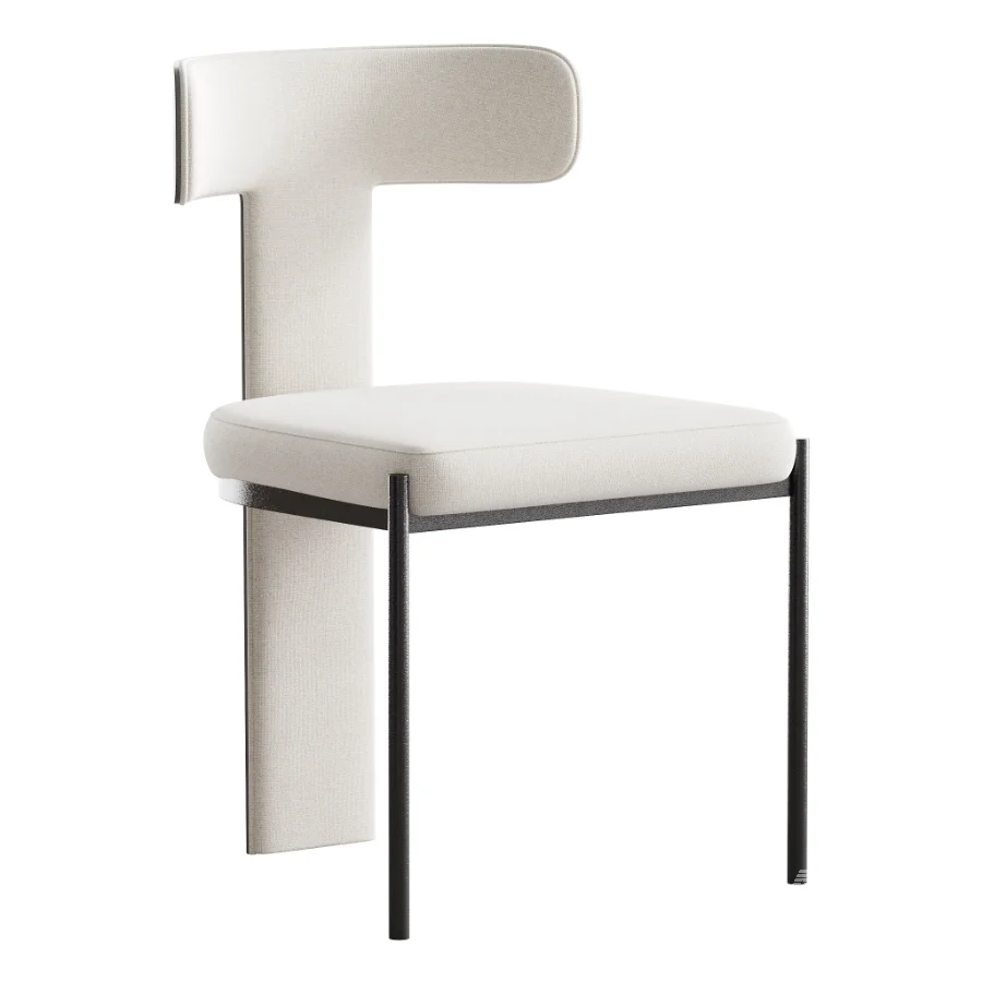 Contemporary Armless Chair with Padded Upholstery - Image 2