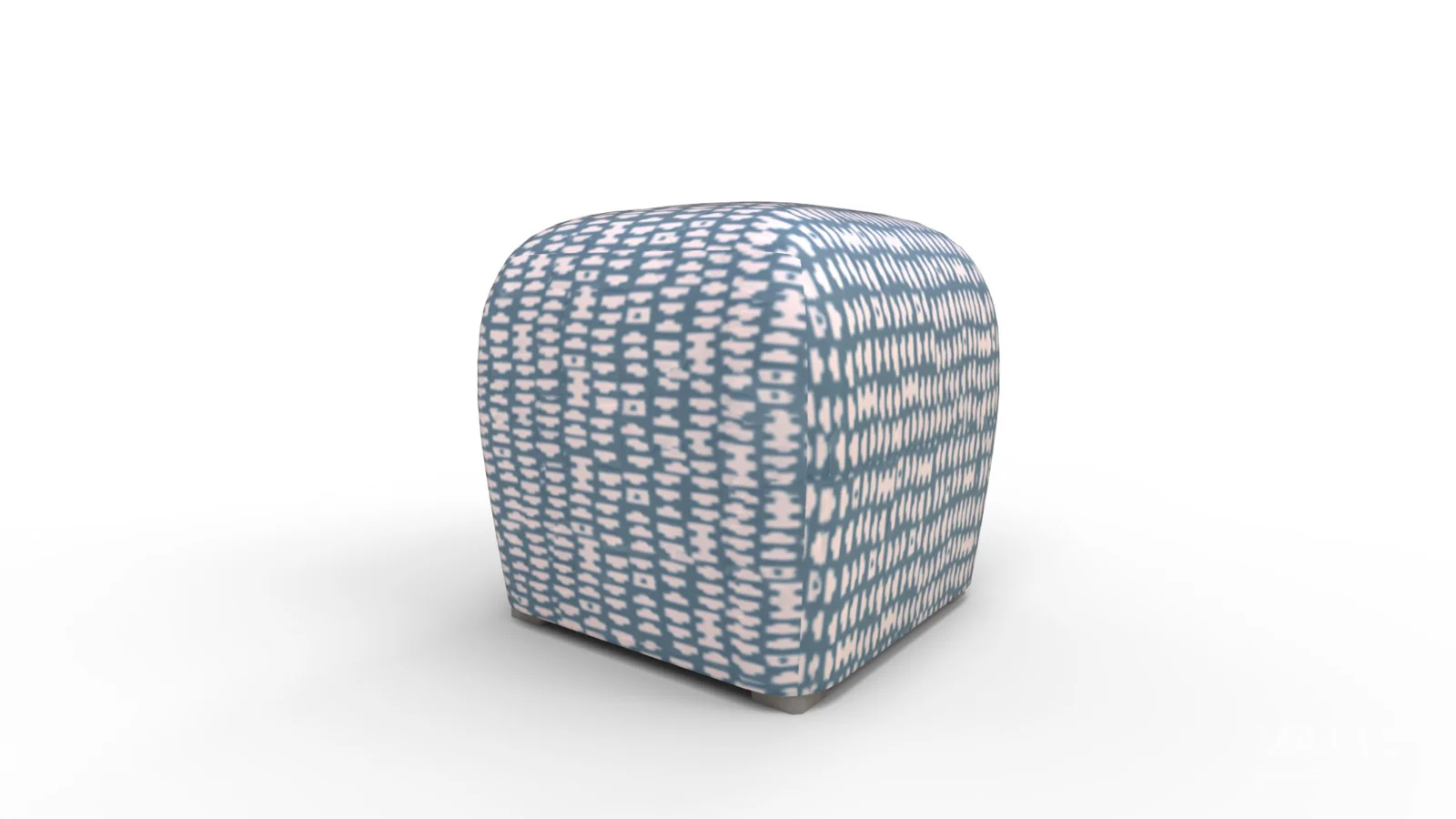 Deco Ottoman Dusty Blue Odalisque - Image 6