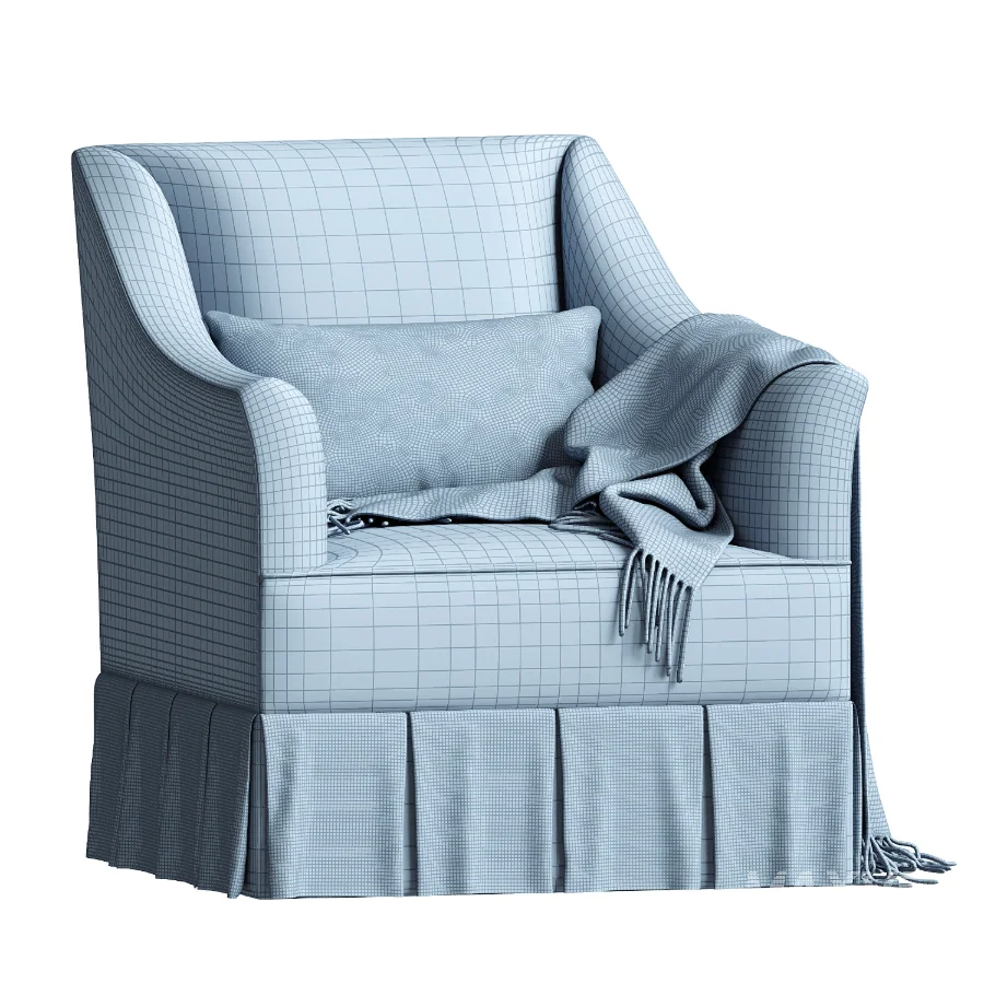 Wembley Box Pleat Skirt Chair - Image 4