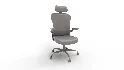 aveza office medium back chair mesh and fabric-dark grey - Thumbnail 1