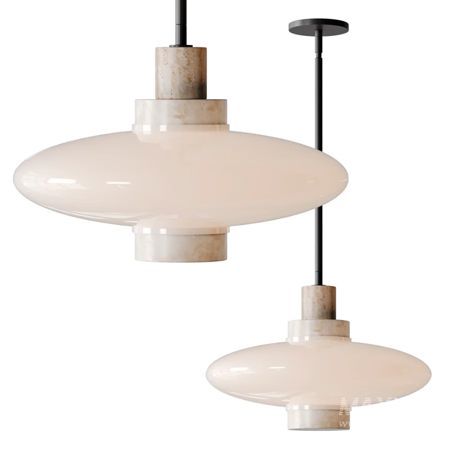 Virgo Contrast Marble Pendant Light - Image 9