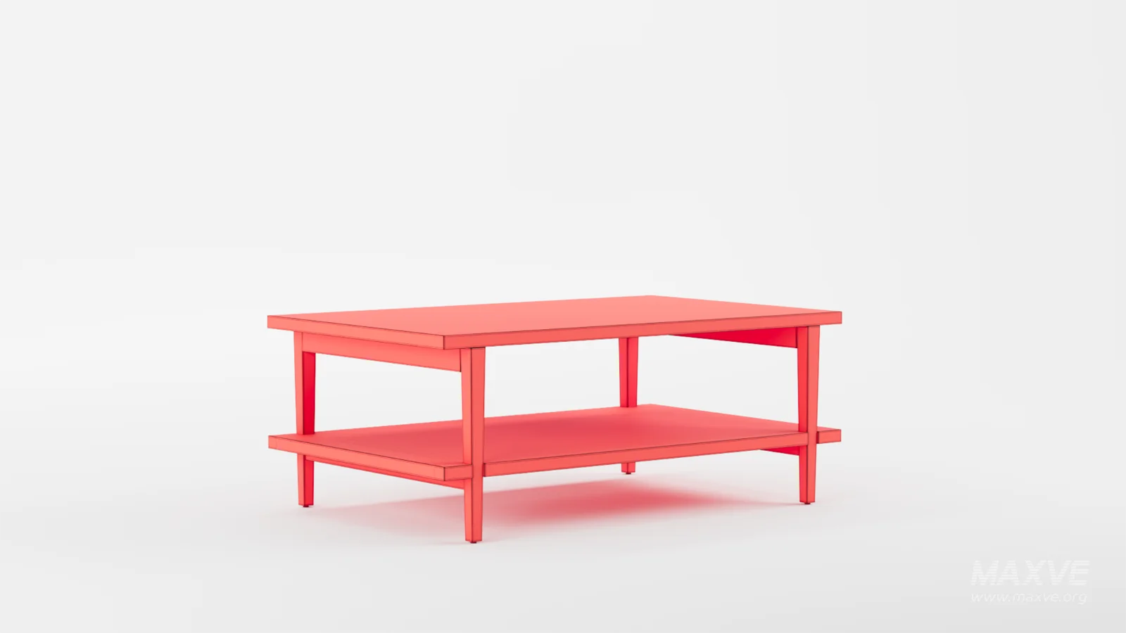 Coffee Table with Shelf - Image 11