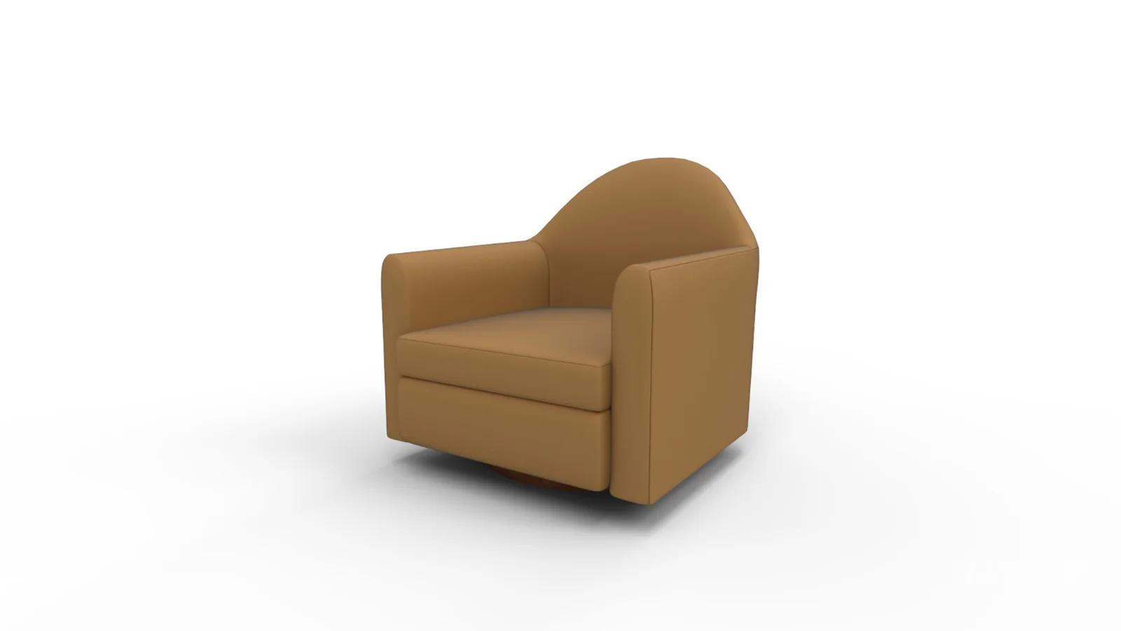 Haven Swivel Chair Poly Performance Velvet Dijon Dark Walnut - Image 8
