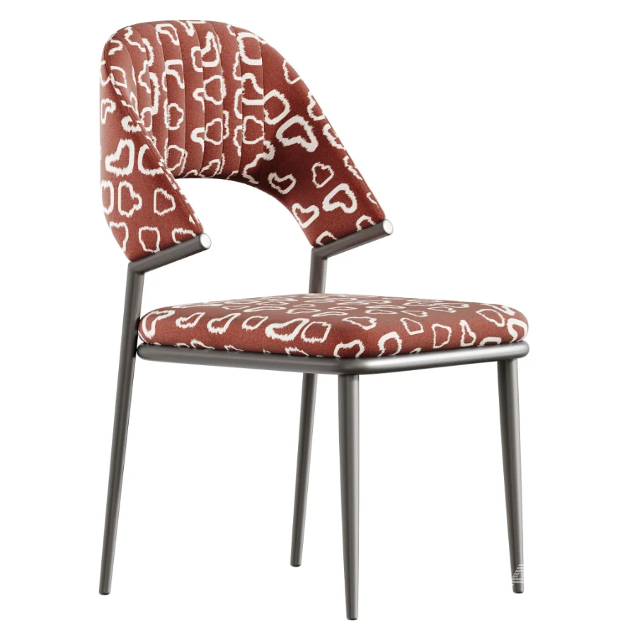 Contemporary Low Back Faux Leather Dining Chair - Image 7