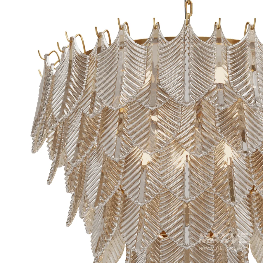 Verbier Brass Chandelier Ceiling Light - Image 4