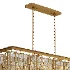 Matte Gold Glass Fringe Chandelier - Thumbnail 4
