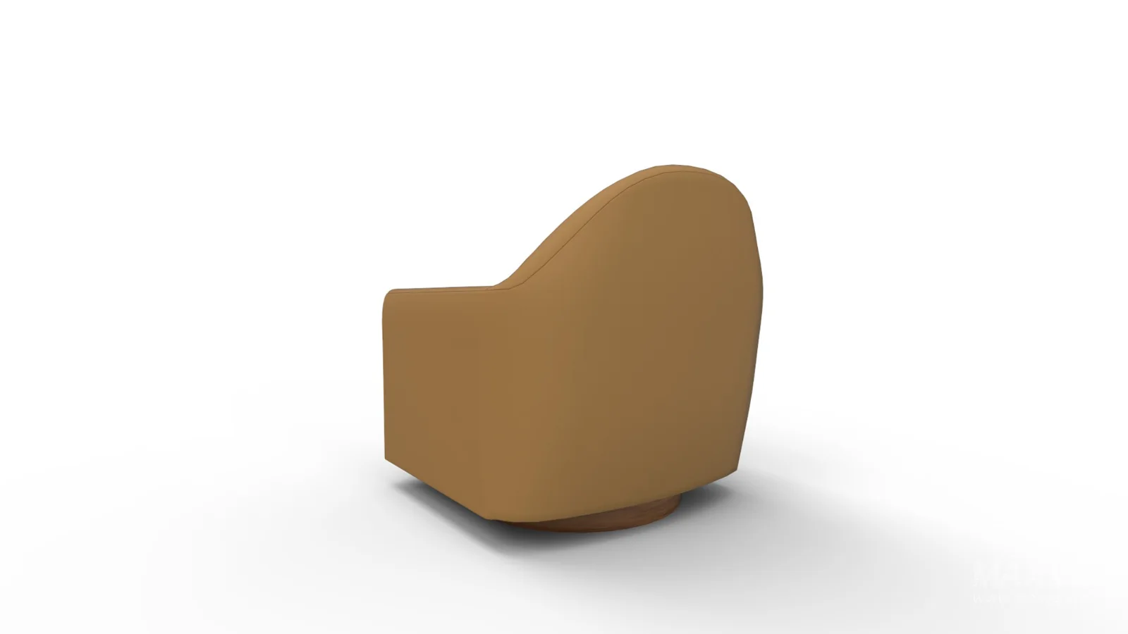 Haven Swivel Chair Poly Performance Velvet Dijon Dark Walnut - Image 6