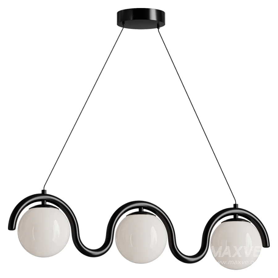 Lenox Linear Ball Pendant Lamp 3 heads - Image 2