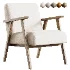 Ebbe Ecru Linen Armchair - Thumbnail 1