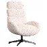 Kessen Velour Cream Swivel Chair - Thumbnail 5