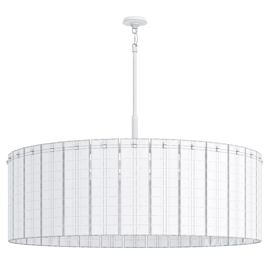 Calamette Modern Glass Round Chandelier - Image 1