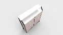 Dresser for Bedroom with Shelves Faux Leather - Thumbnail 7