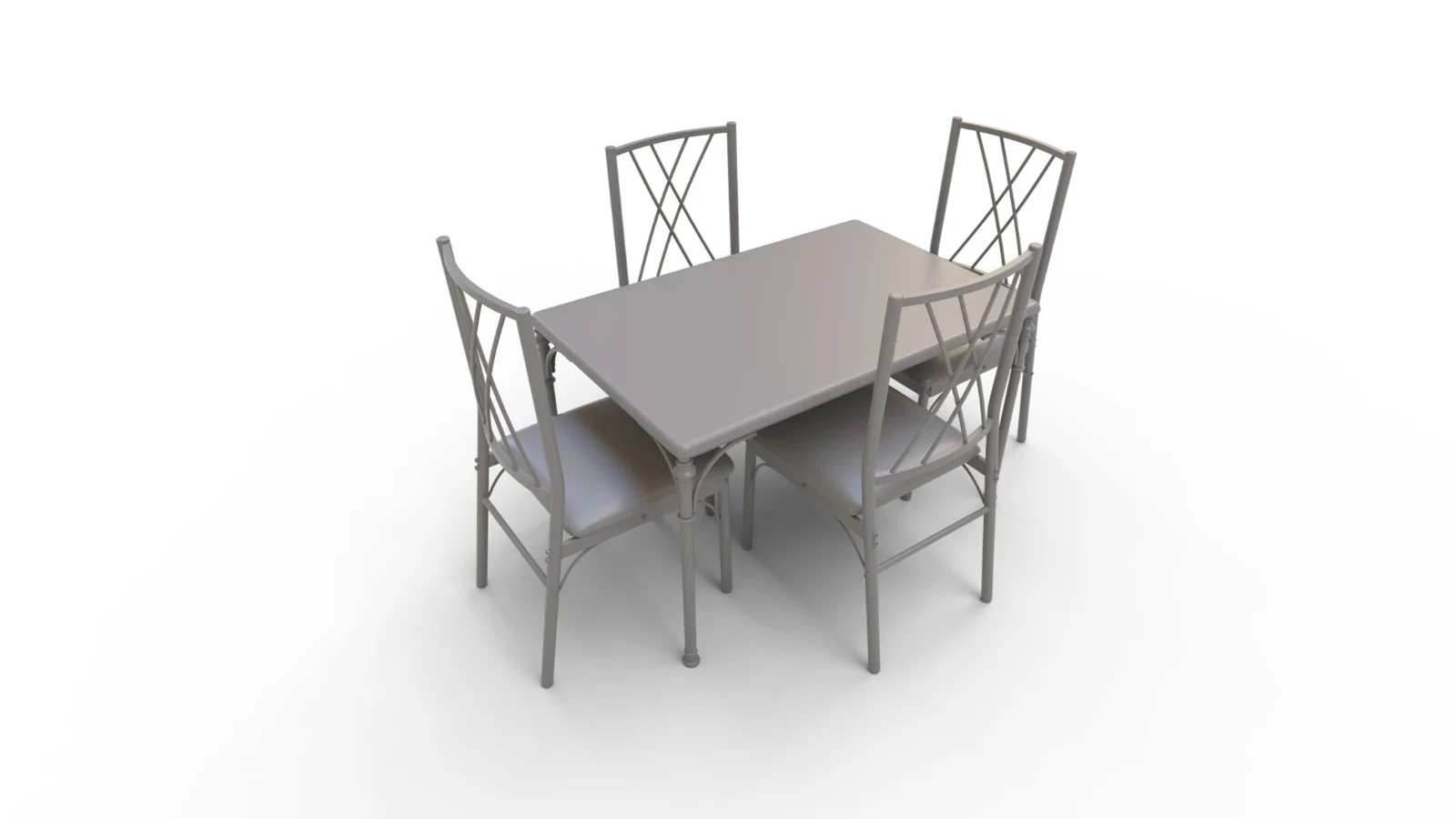 Kitchen Table and Chairs for 4 with Padded Seats - Image 8
