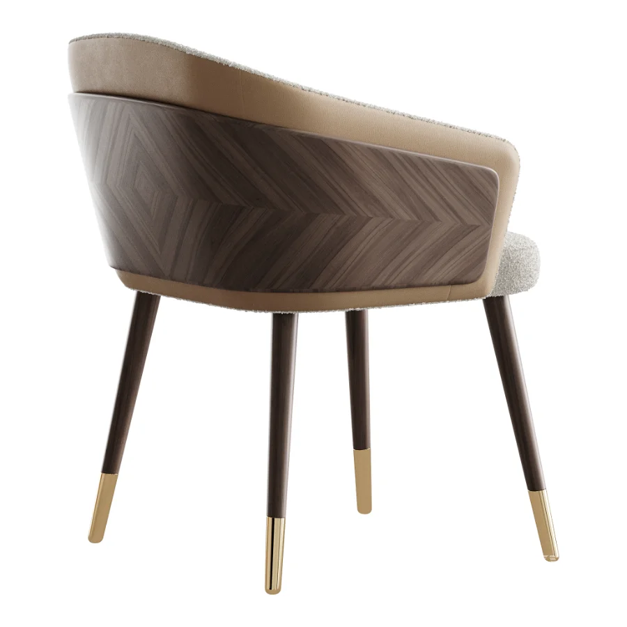 Contemporary Style Wooden Dining Chair Parsons Dining ArmChair - Image 6