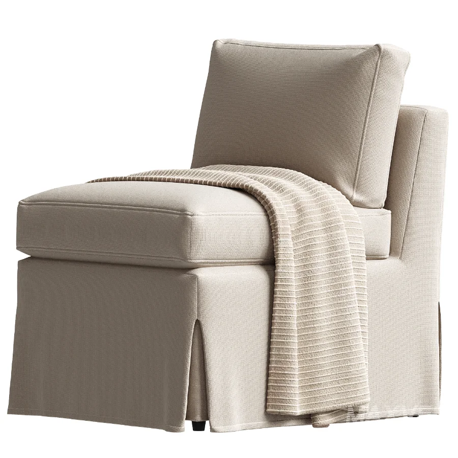 Fable Slipcover Dining Slipper Chair Beige - Image 2