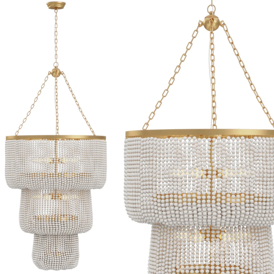 Amanda Light Beaded Tiered Chandelier - Image 1