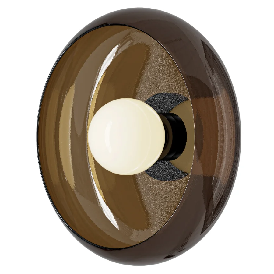 Alistair Retro Glass Bowl Shaped Wall Sconce - Image 4