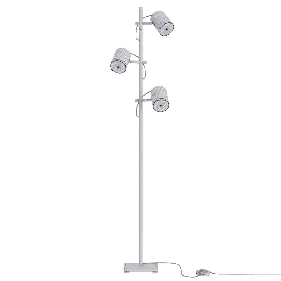 Adjustable nickel floor lamp - Image 3