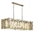 Calamette Modern Glass Rectangular Chandelier - Thumbnail 4