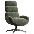 Kessen Velour Cream Swivel Chair - Thumbnail 6