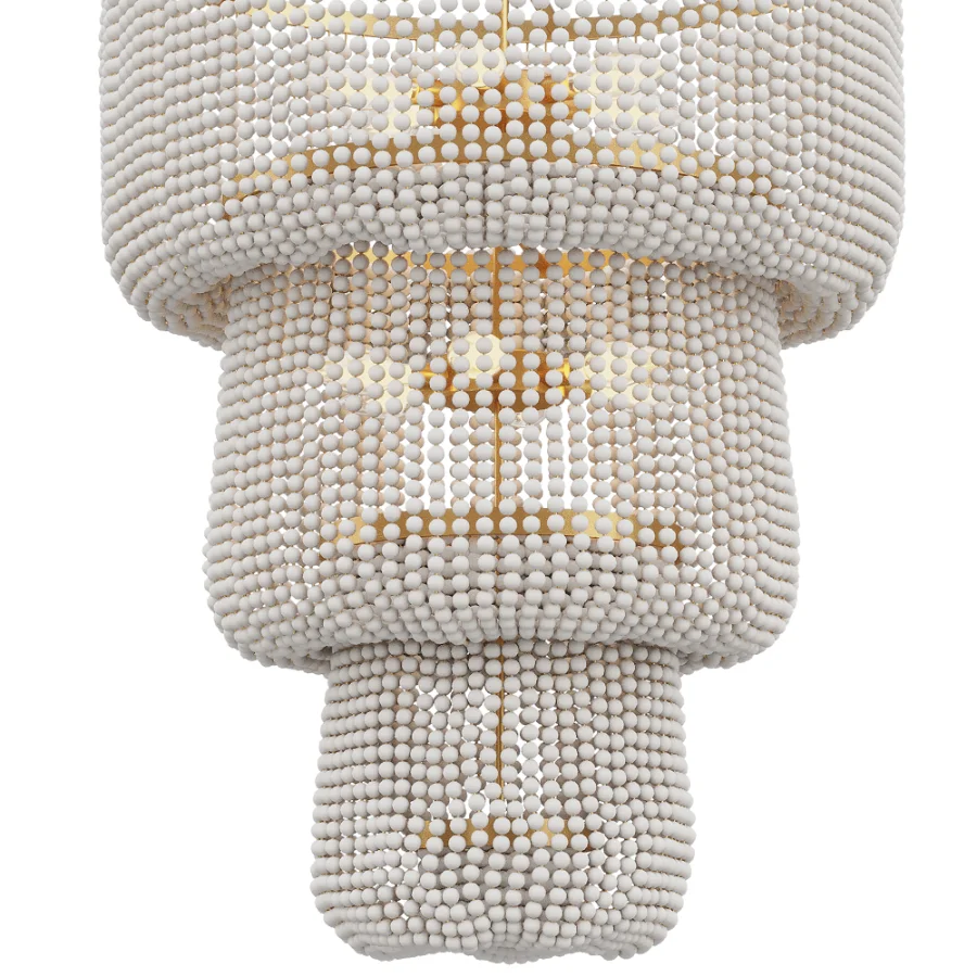 Amanda Light Beaded Tiered Chandelier - Image 4