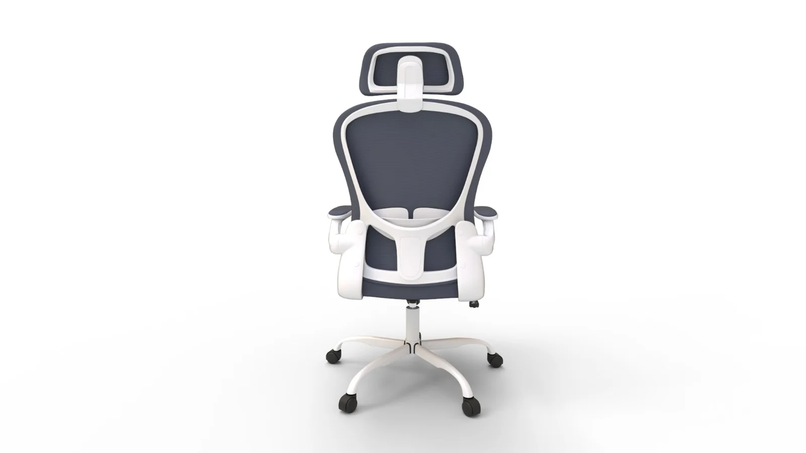 aveza office medium back chair mesh and fabric-dark grey - Image 6