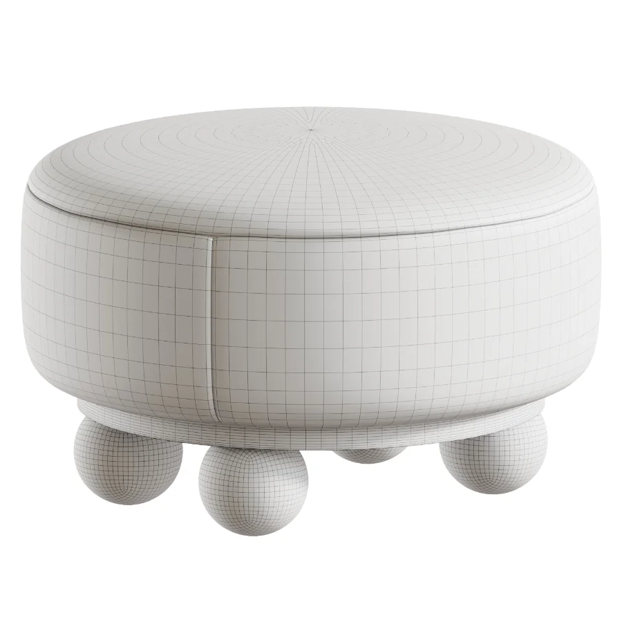Form of Inspiration Pouf with Round Legs - Image 5