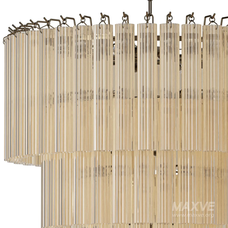 Large Janae chandelier made of glass Westwing Collection - Image 3