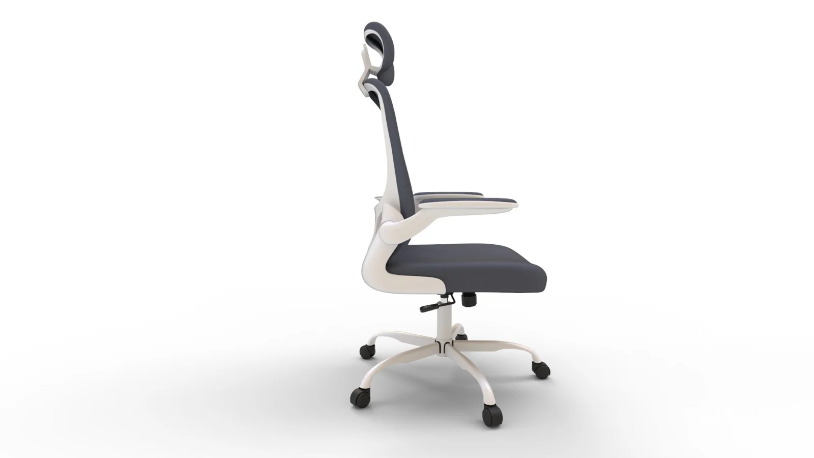 aveza office medium back chair mesh and fabric-dark grey - Image 3