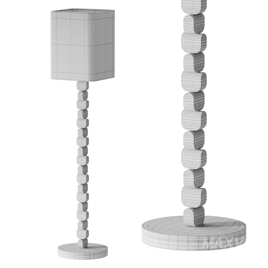 Vintage Wooden Floor Lamp - Image 9