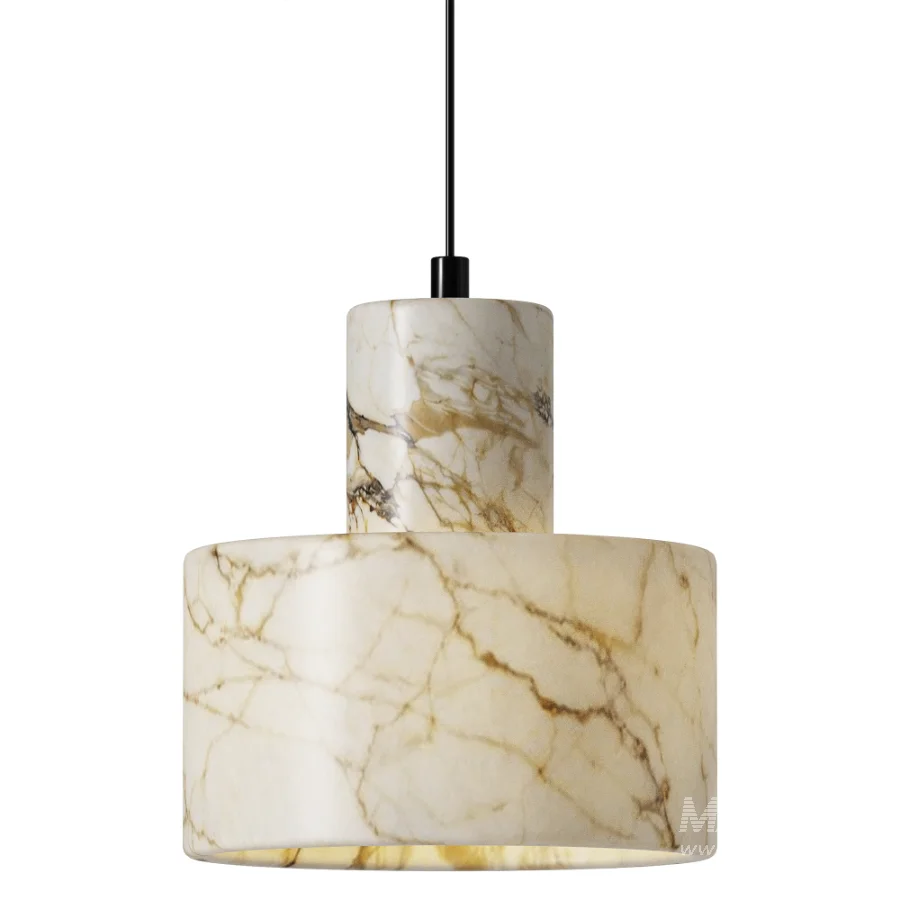 Nordic Cylindrical Alabaster Pendant Light - Image 2