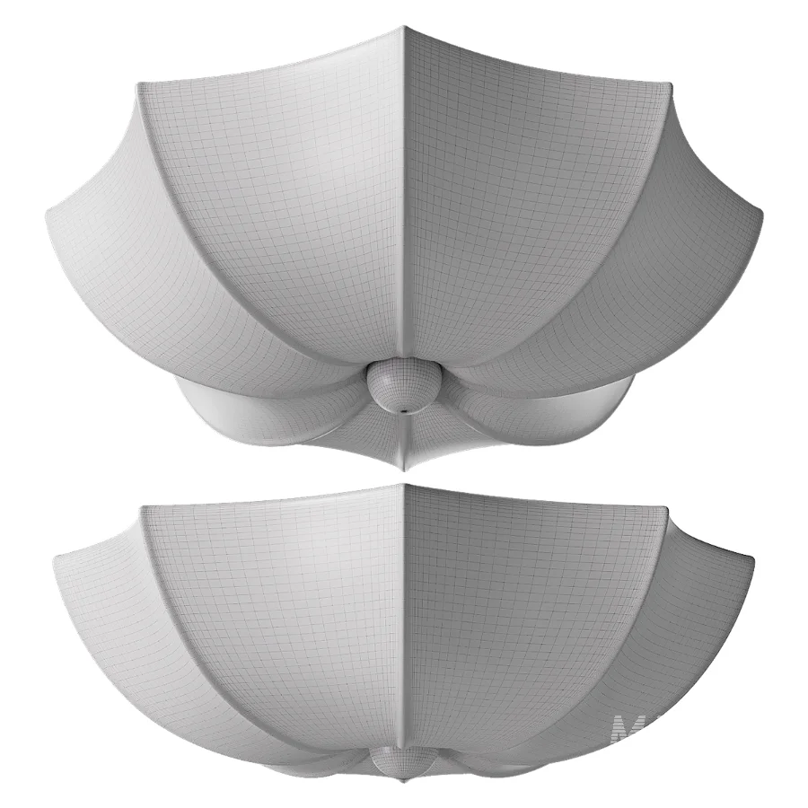 Japanese Wabi Sabi Fabric Ceiling Light - Image 4