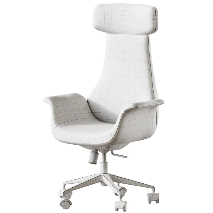 Height Brown Leather Office Chair - Image 6