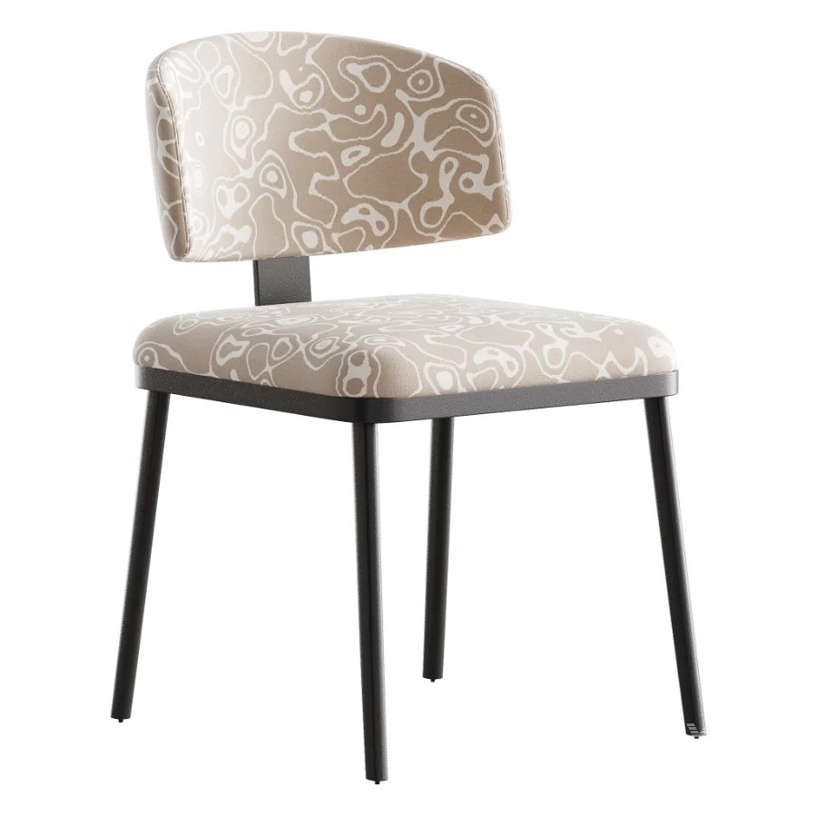 Contemporary Ink Steel Arm Chair - Image 3