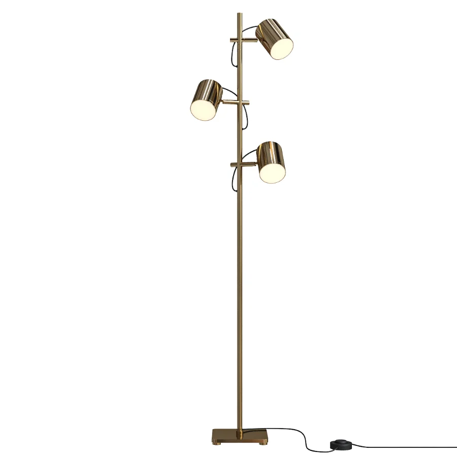 Adjustable nickel floor lamp - Image 1