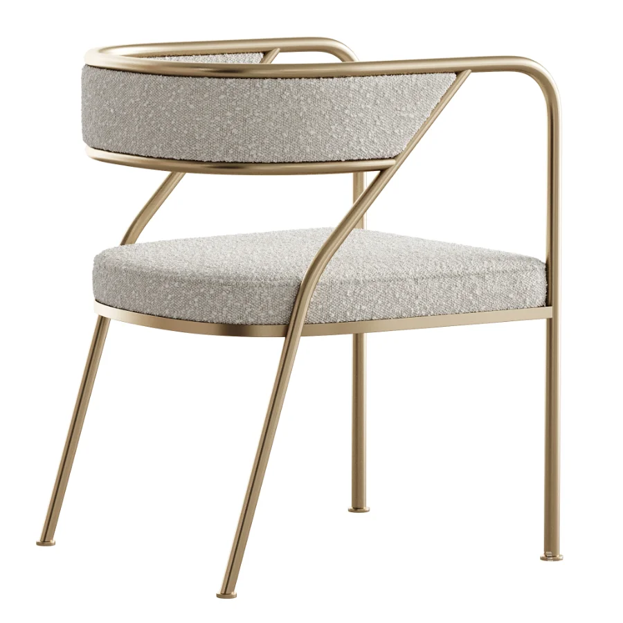 Dining Room Glam Chair Gold Legs Velvet Arm Chair - Image 6