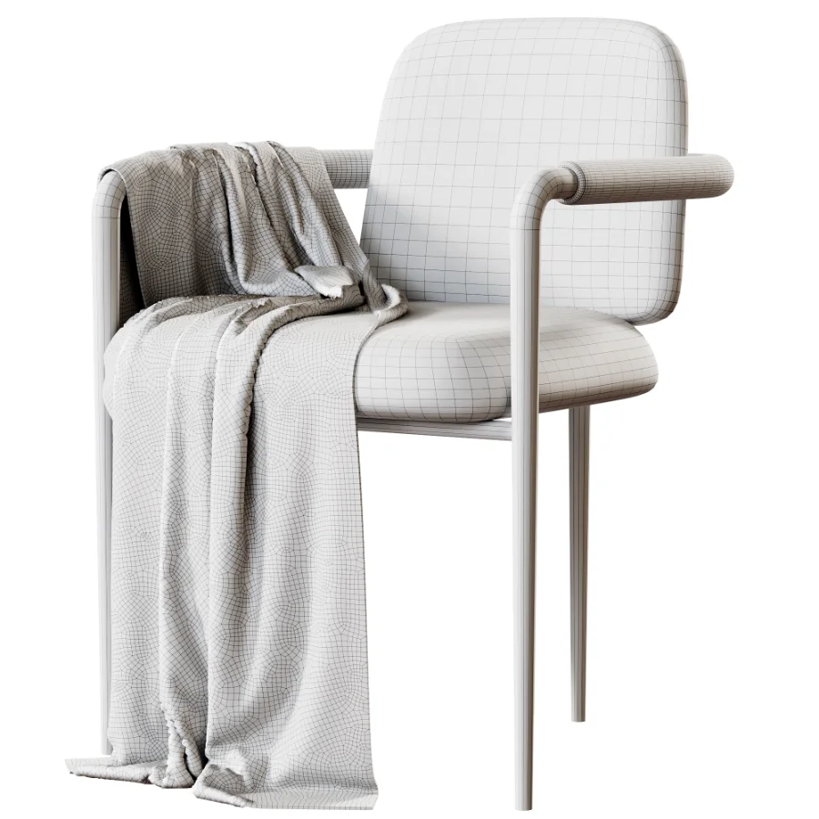 Avont White Performance Fabric Dining Armchair - Image 5