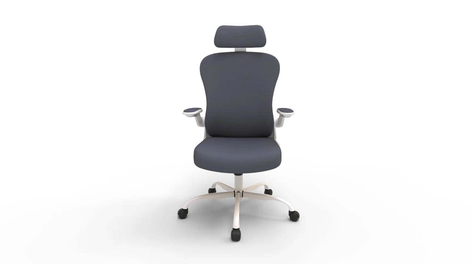 aveza office medium back chair mesh and fabric-dark grey - Image 2