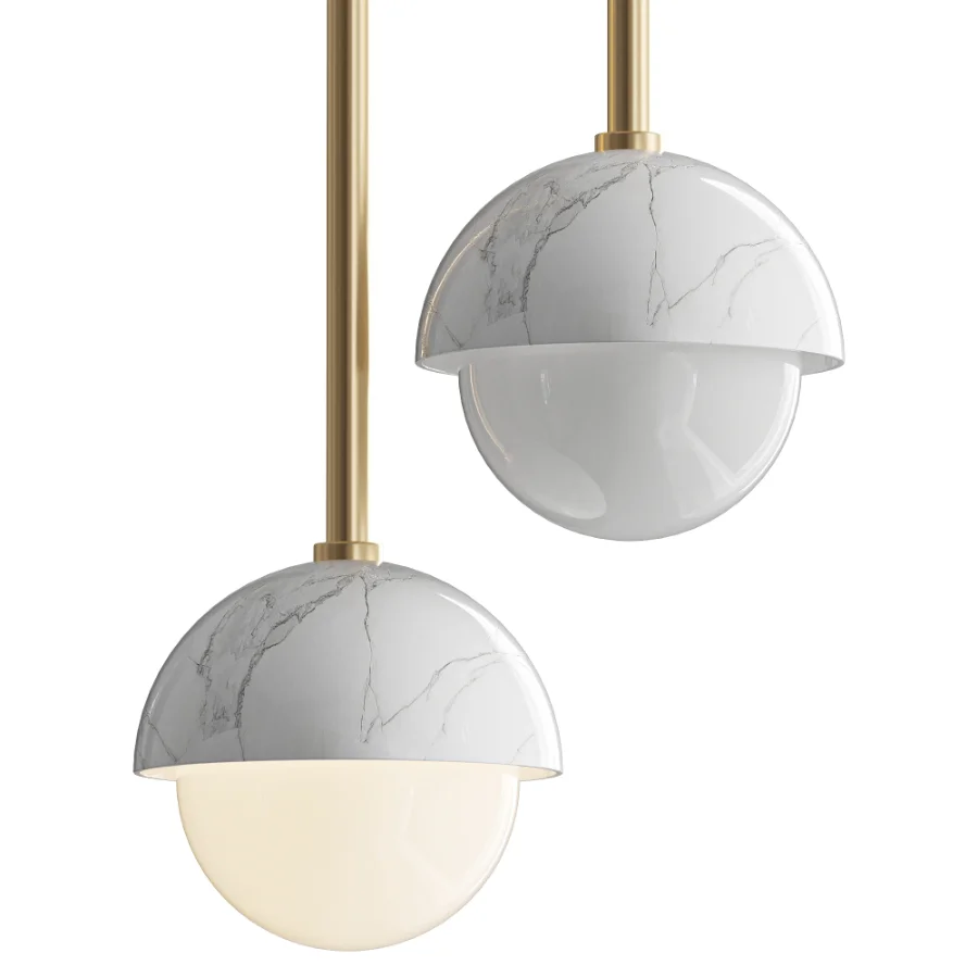 Polaris White Marble Pendant Lamp - Image 1