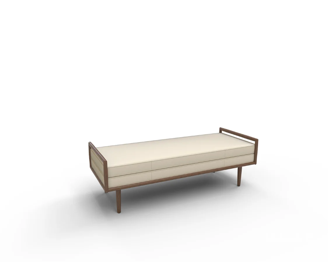 West Elm Nico Leather Bench - Image 3