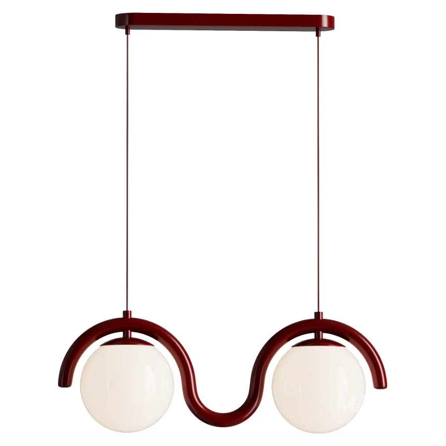 Lenox Linear Ball Pendant Lamp 2 heads - Image 3