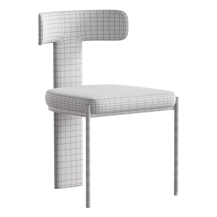 Contemporary Armless Chair with Padded Upholstery - Image 7