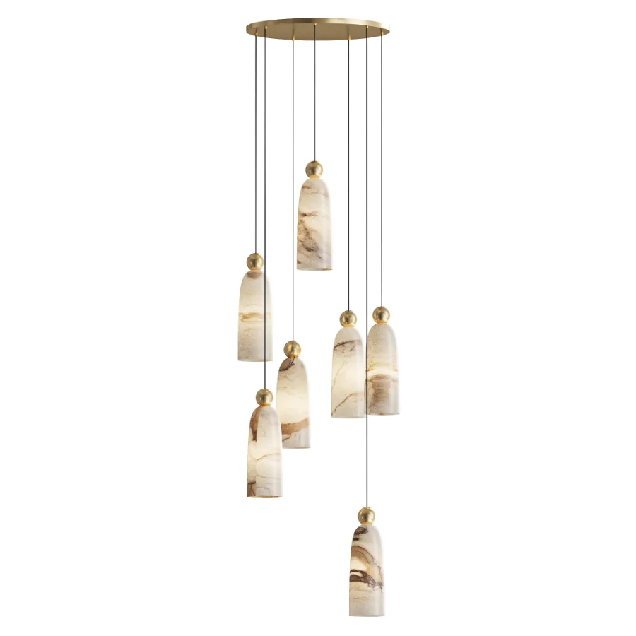Figure Alabaster Pendant Lamp 7 heads - Image 2