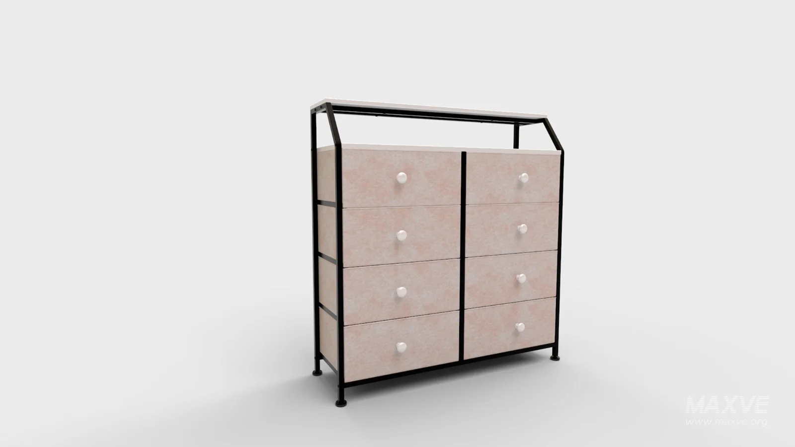 Dresser for Bedroom with Shelves Faux Leather - Image 3