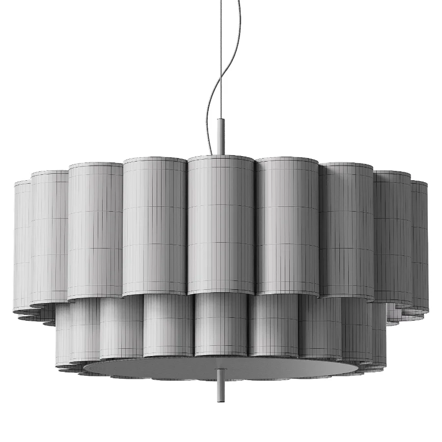 Japanese Natural Fabric Wabi Sabi Chandelier - Image 6