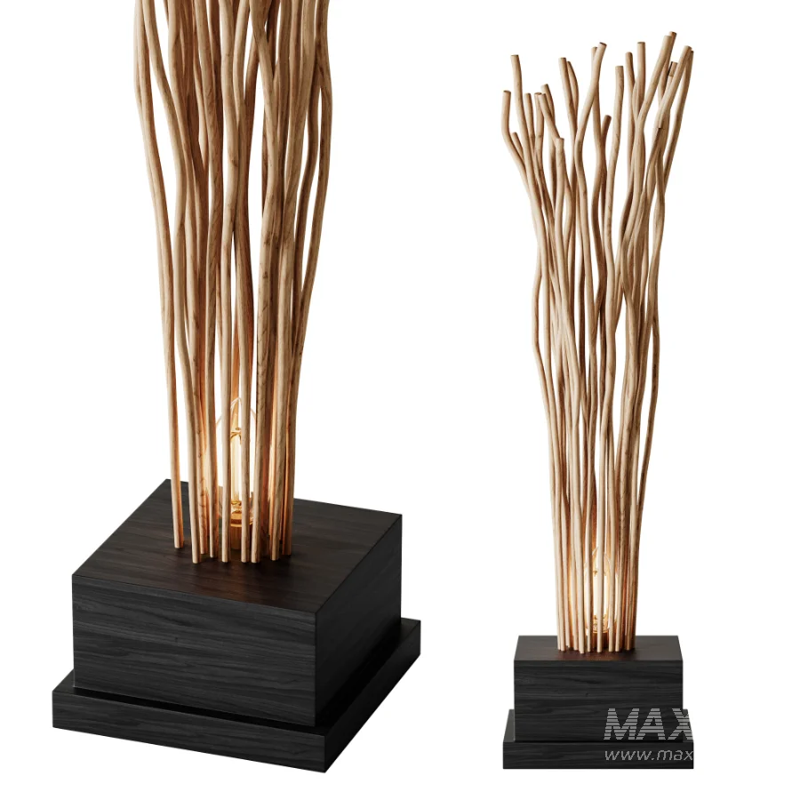 Wooden Floor Lamp 03 - Image 4