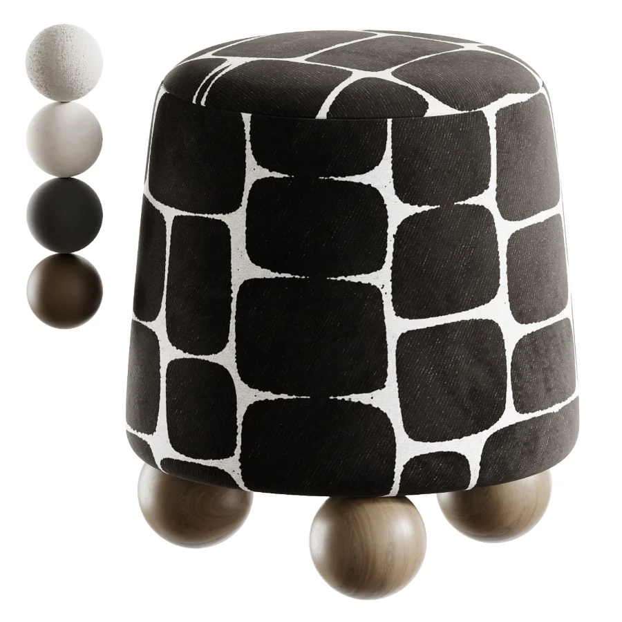 Wakonda Black pouf - Image 1
