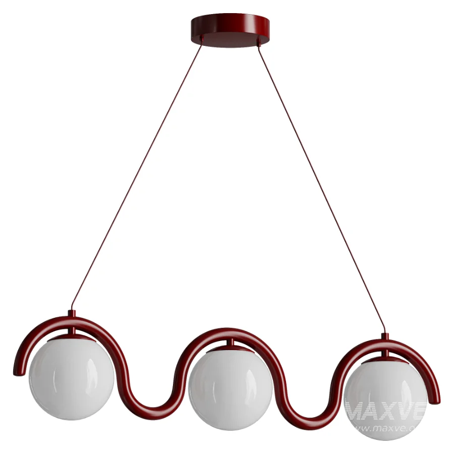 Lenox Linear Ball Pendant Lamp 3 heads - Image 3