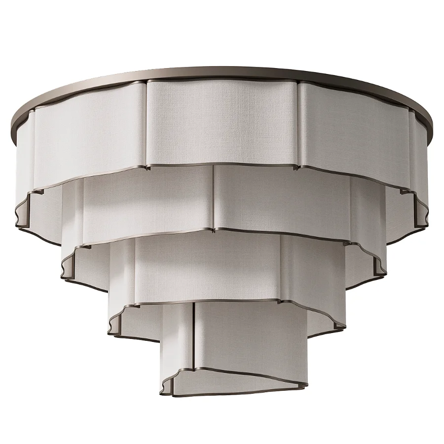 Modern Flush Mounted Chandelier - Image 2