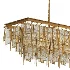 Matte Gold Glass Fringe Chandelier - Thumbnail 6